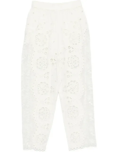 Gardener Broderie-anglaise Panelled Trousers