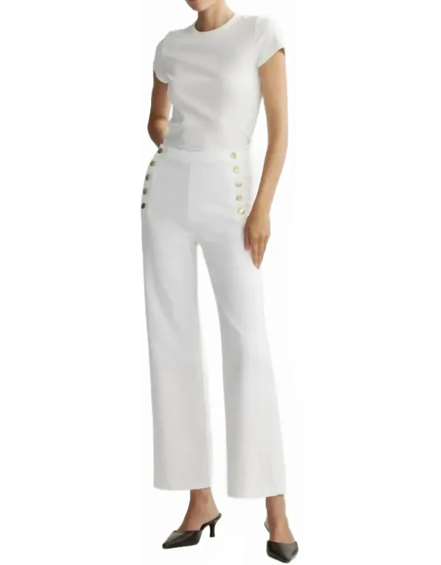 Karmine Refined Wide Leg High Rise Ab Jeans - 10.88" Rise, 28" Inseam