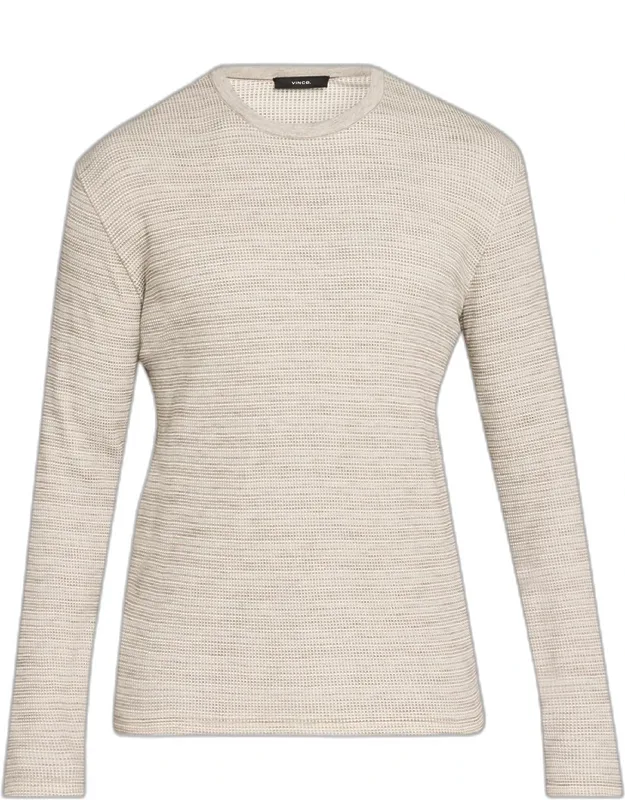 Space-dye Thermal Long-sleeve Crewneck T-shirt