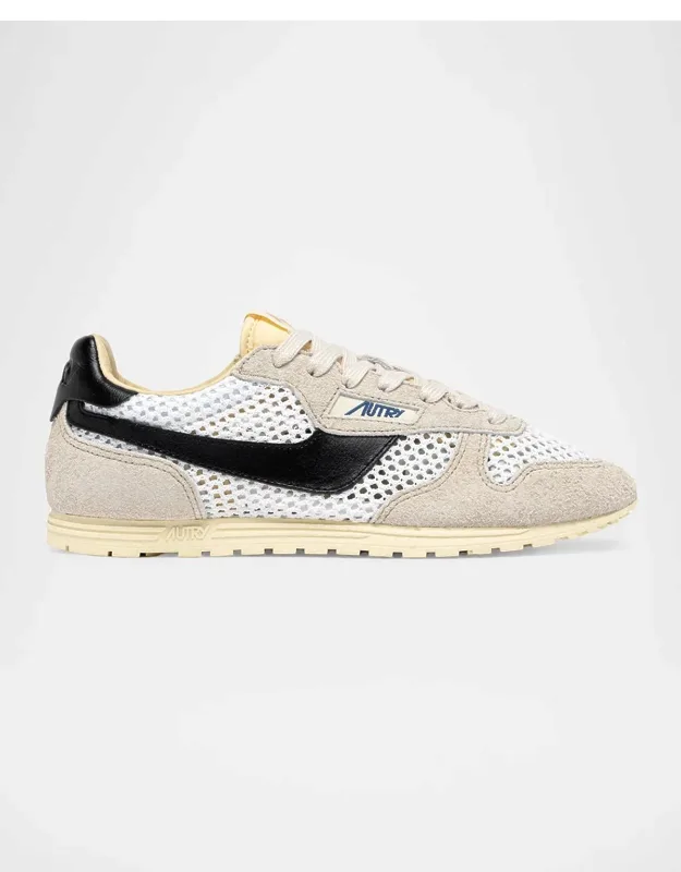 Windspin Mesh And Suede Low-top Sneakers