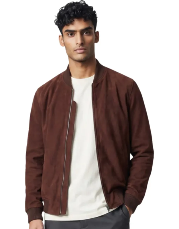 Goat Suede Ma-1 Bomber Jacket-antalya
