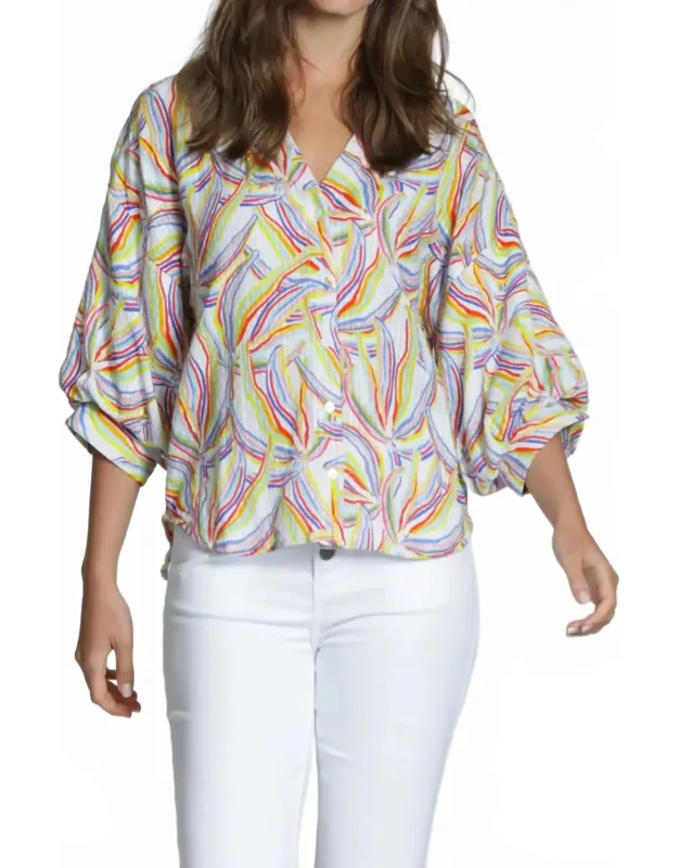 Print V-neck Shirt