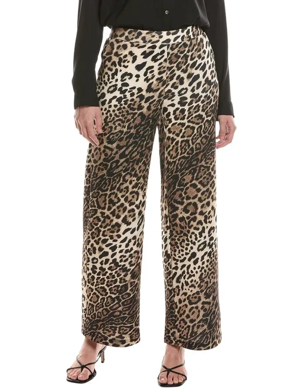 Animal Print Wide-leg Pants
