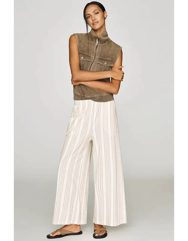 Striped Wide-leg Pants