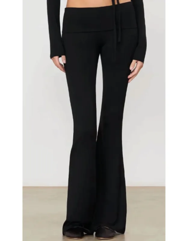 Foldover Flare Pants
