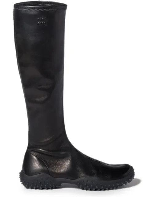 Stretch Nappa Leather Boots