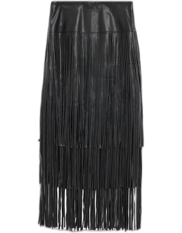 Fringe Maxi Skirt