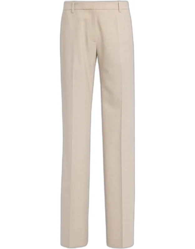 Straight-leg Stretch Wool Pants