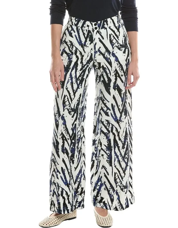 Linen-blend Wide Leg Pants