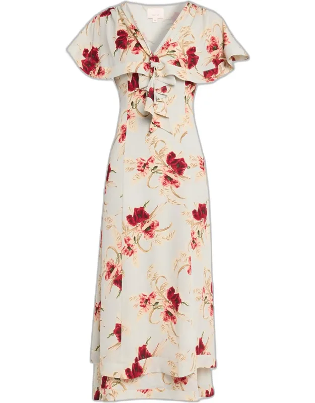 Wilted Poppy Maxi Dress