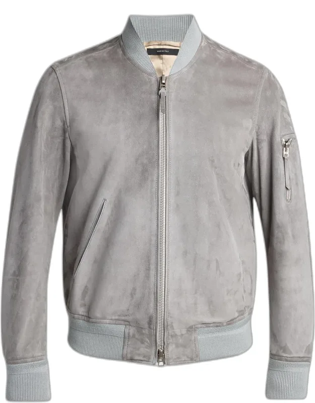 Suede Bomber Jacket
