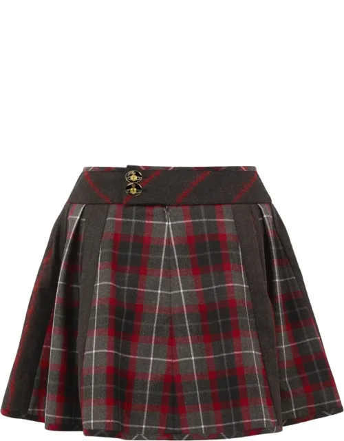 Bell Pleated Mini Skirt