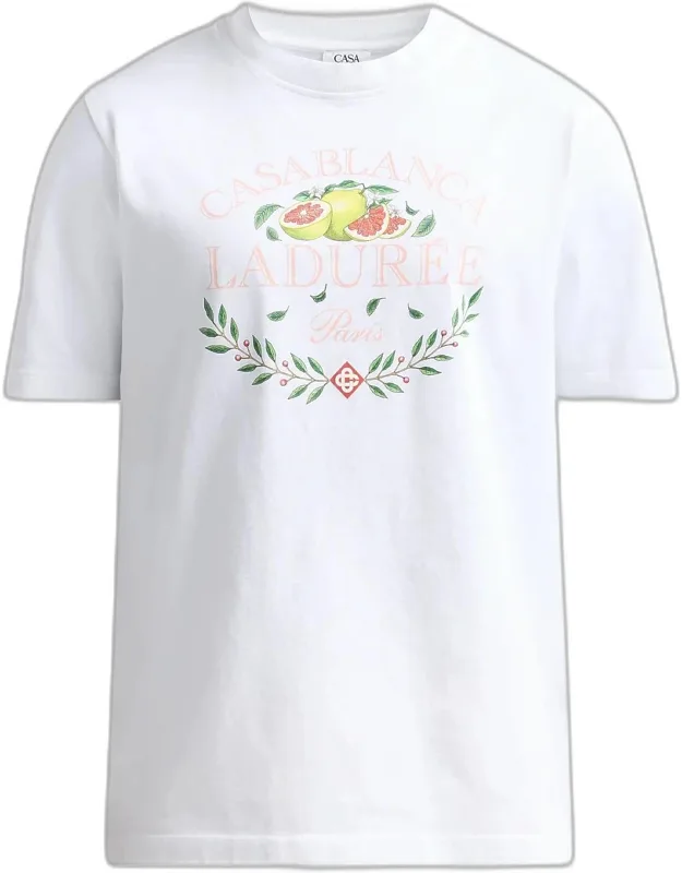 Casablanca X Ladurée Classic T-shirt, Crewneck, 100% Cotton