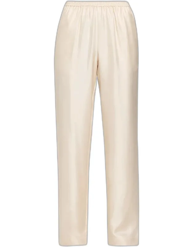 Alera Silk Straight-leg Pull-on Pants