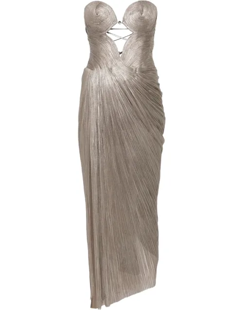 Cut-out Lace-up Maxi Dress