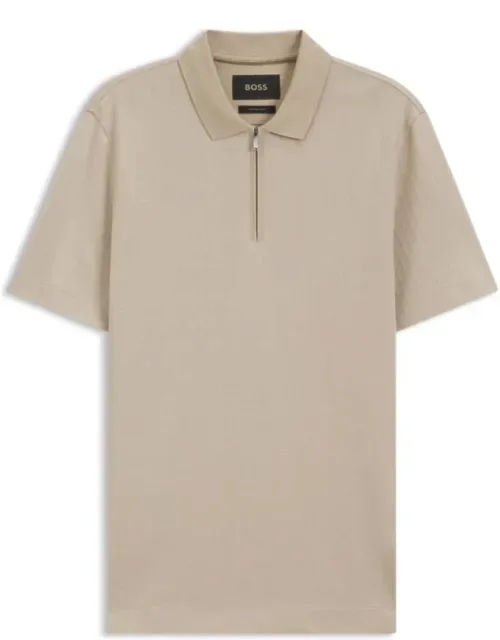 Zipper-neck Polo Shirt