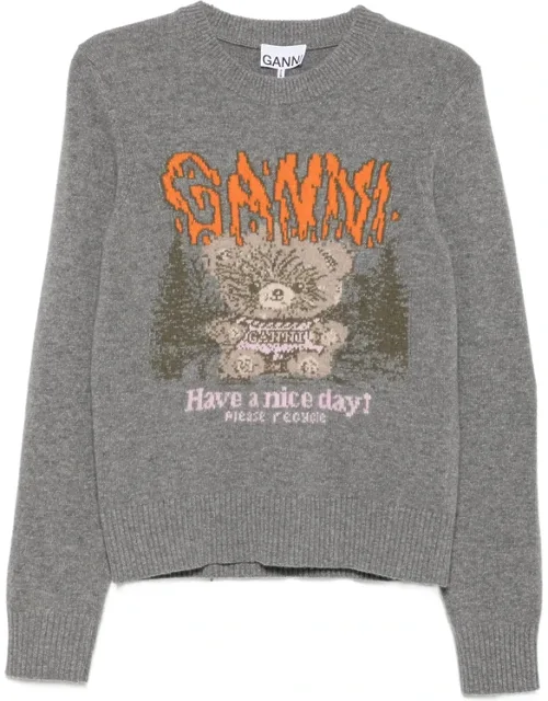 Graphic-intarsia Sweater