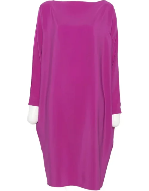 Margarita Slit-sleeve Boat-neck Midi Dress
