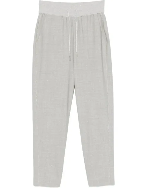 Drawstring Straight-leg Trousers