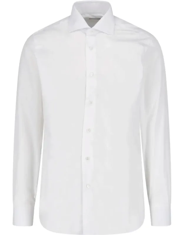 Crisp Tailored Long-sleeve Formal Shirt