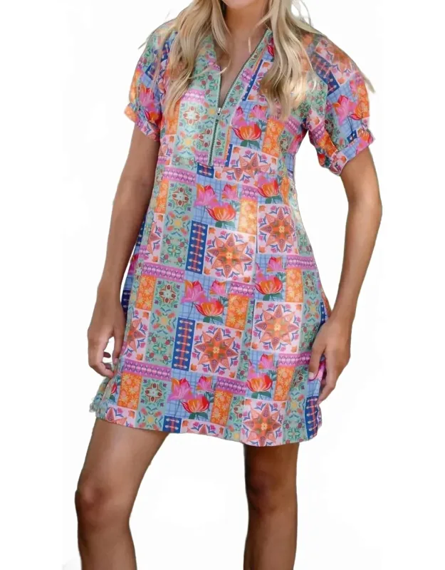 Lilah Zip Front Mini Dress