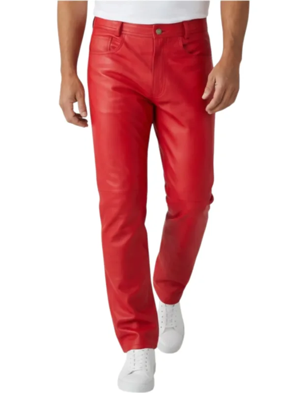 Lamb Leather Biker Jeans
