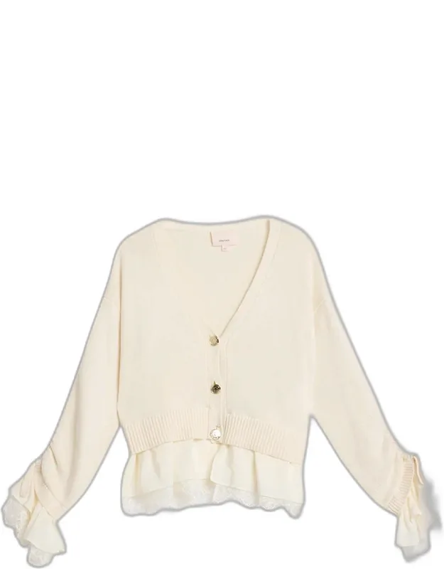 Lace-trim Cardigan