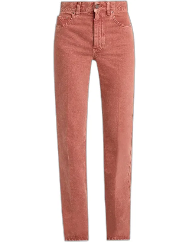 Mid-rise Straight-leg Denim Trousers