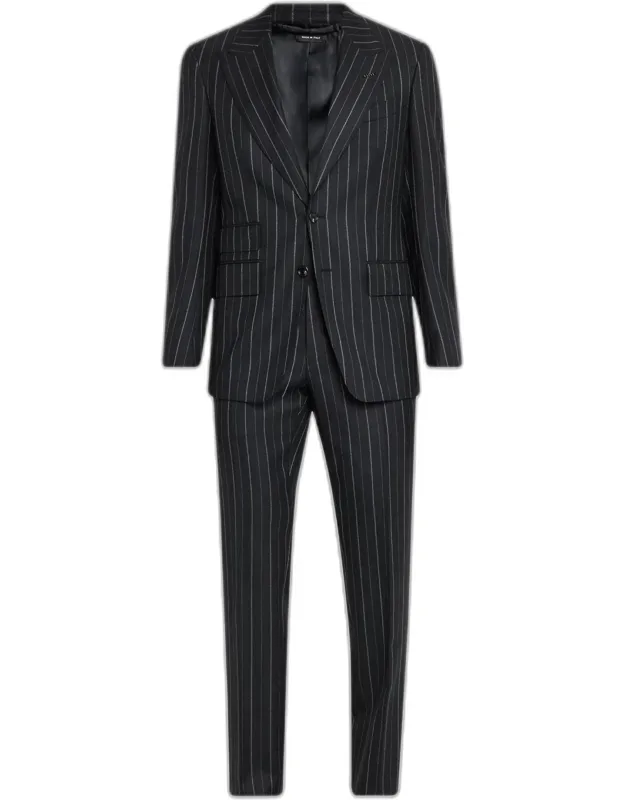 Hairline Stripe Single-breasted Suit