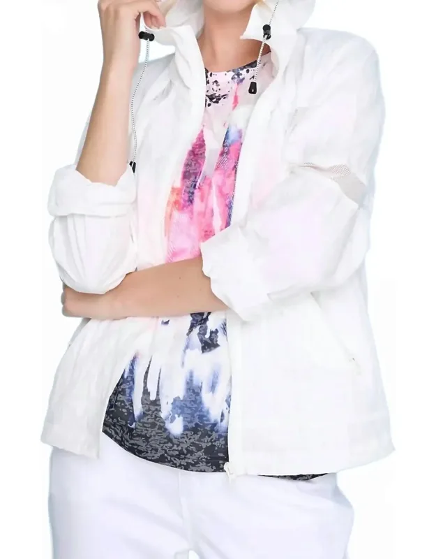 Hooded Zip-front Jacket