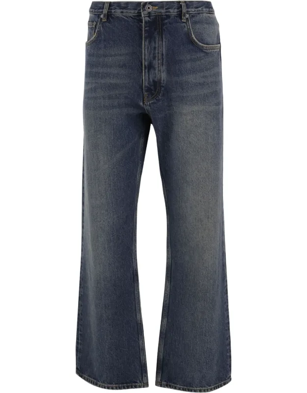 Wide-leg Denim Jeans