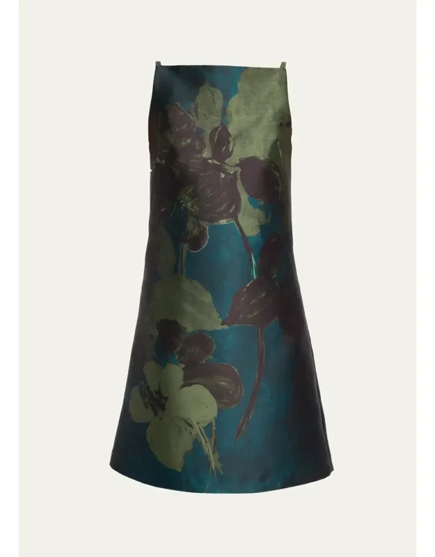 Floral-print Mini Shift Dress