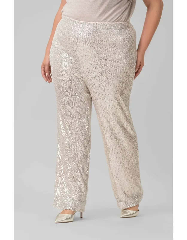 Sequin Semi Flared Pants