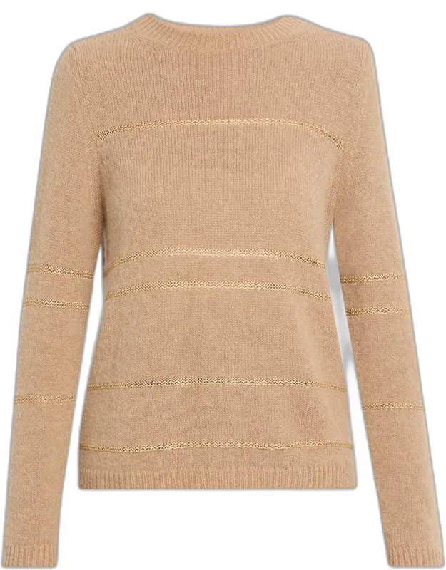Metallic Striped Wool-mohair Sweater