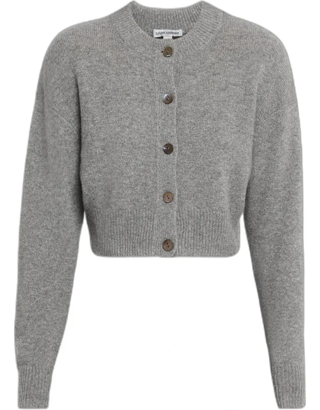 Cropped Crewneck Cardigan
