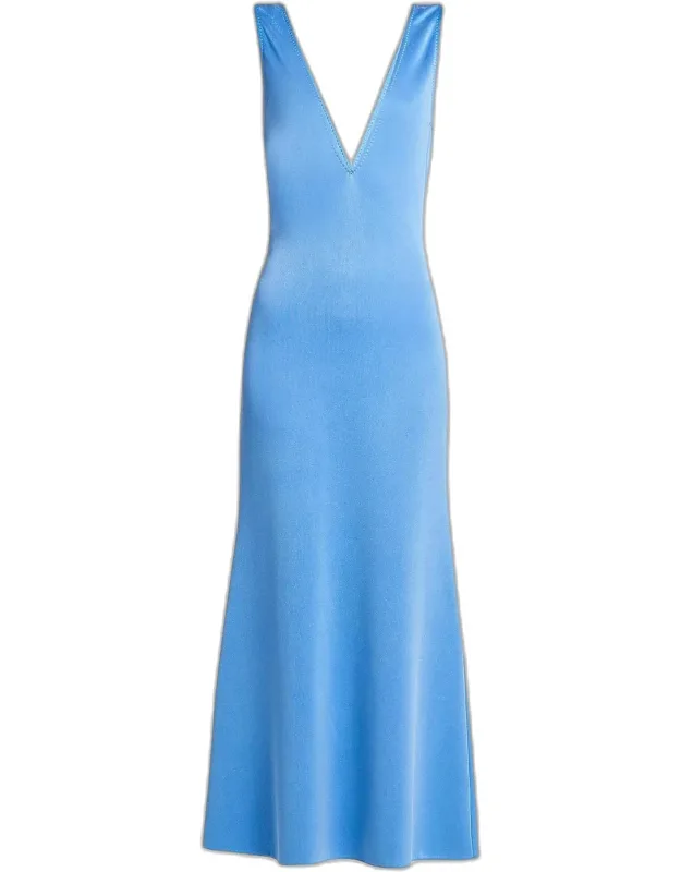 Plunging V-neck Dress