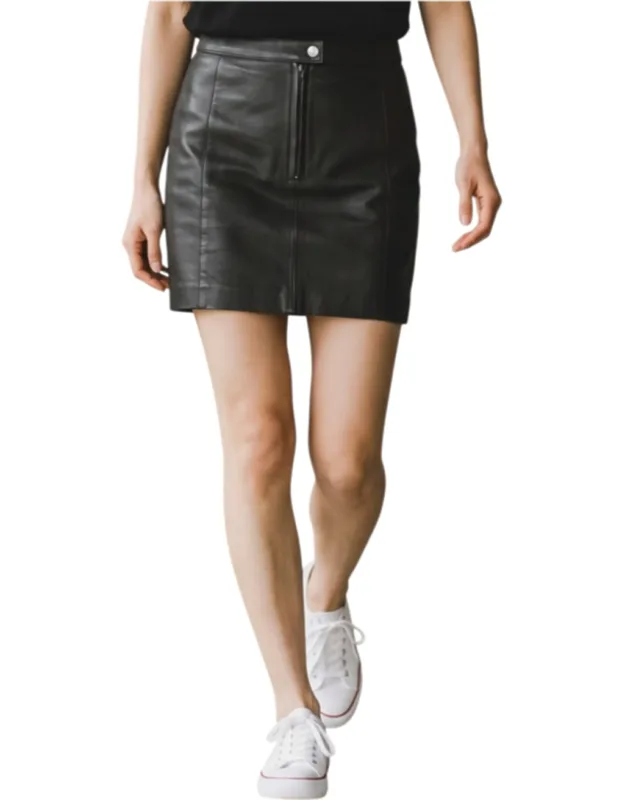 Leather Biker Pencil Skirt