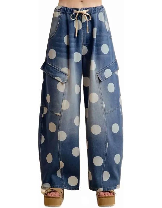 Polka Dot Cargo Jeans