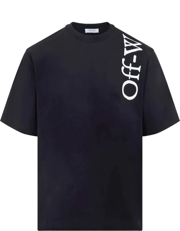 Crew Neck Logo Print Cotton T-shirt