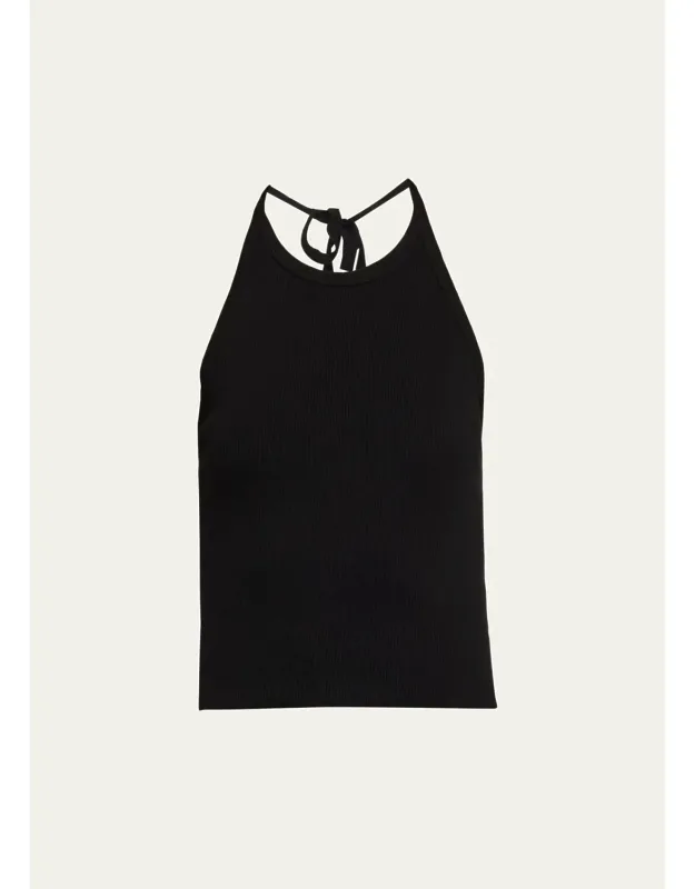 Ribbed Halter Tank Top