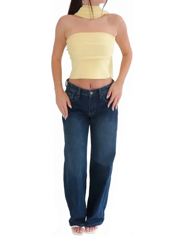 Lemon Scarf Top
