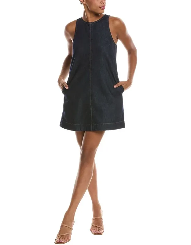 Linen-blend Shift Dress