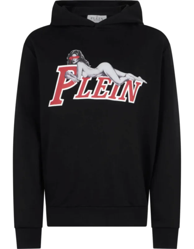 Hoodie Pin Up With Red Rhinestone Detailing