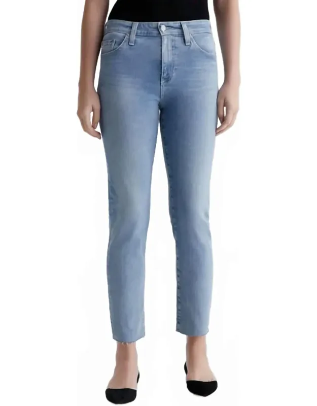 Mari Crop Jeans With High Rise And Slim Straight Leg