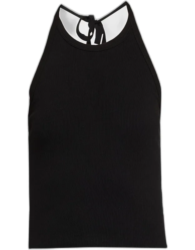 Ribbed Halter Tank Top