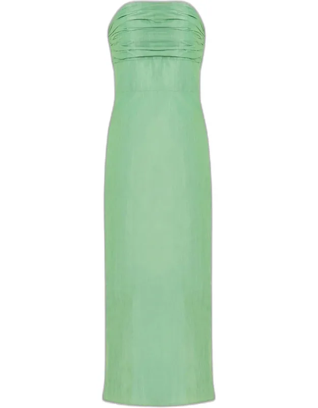 Katerina Strapless Bow Sheath Midi Dress