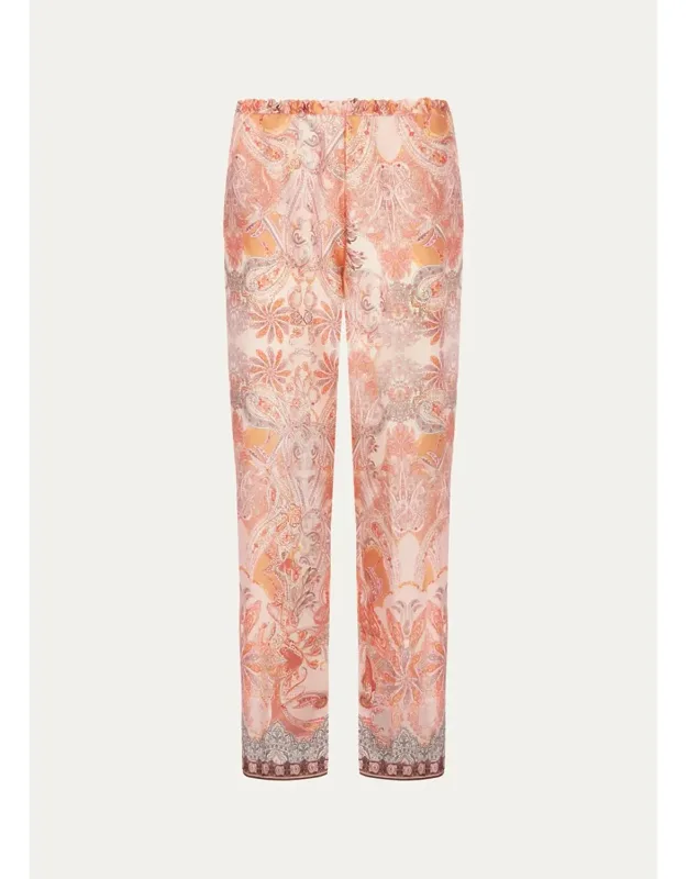 Paisley-print Woven Pajama Pants