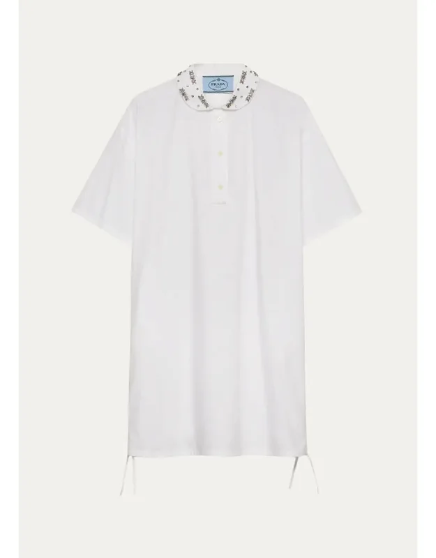 Embellished Mini Polo Dress