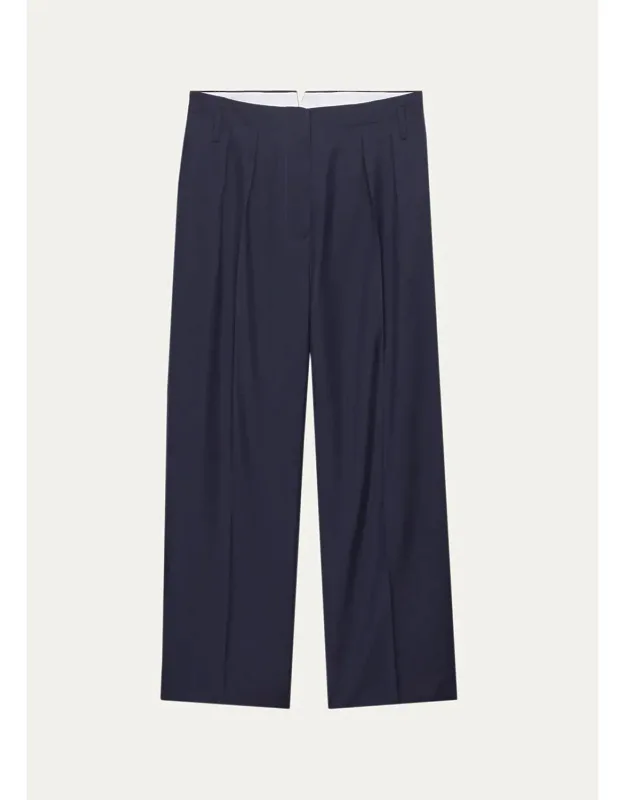 Pleated Mohair-wool Pants