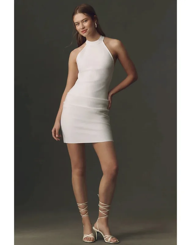 Ophelia Mini Dress With Halter Neckline And Open Back